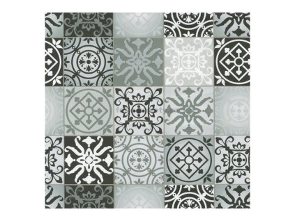 Samolepící fólie Gekkofix Azulejos kachličky šedé tmavé šíře 45cm