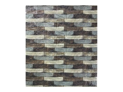 Samolepicí obkladový panel 3D - Břidlice štípaná tmavá