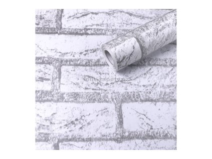 Samolepící fólie cihla bílá 45 cm x 10 m