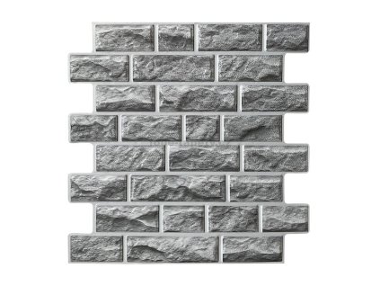 PVC obkladové 3D panely GRACE Cihla šedá