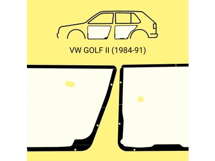 VW Golf 2: těsnicí fólie dveří (komplet)