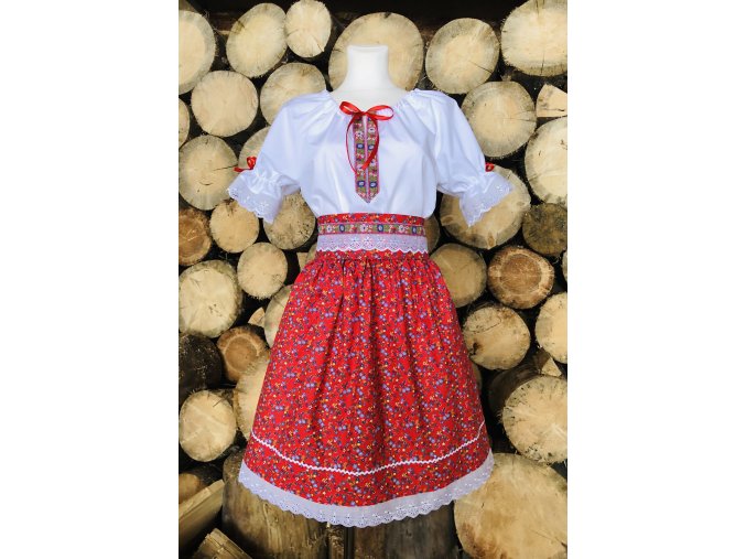 Dámsky folklórny komplet Anna v červenom