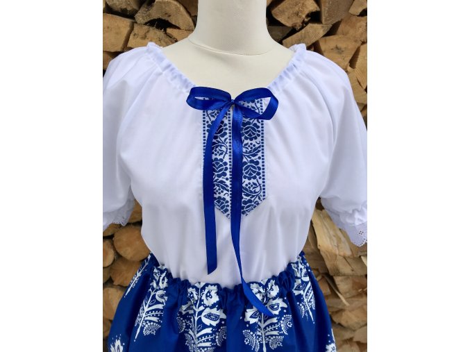 Dámska folklórna blúzka Zuzka (v modrom)