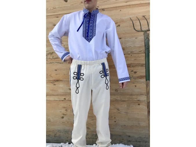 Pánsky folklórny komplet Anton (smotanové nohavice)