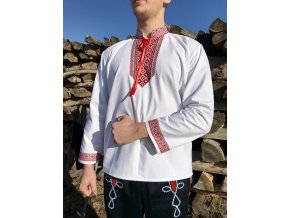 Pánska folklórna košeľa Anton v červenom