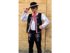 Pánsky folklórny komplet MARCEL s vestou (ČIERNE NOHAVICE)