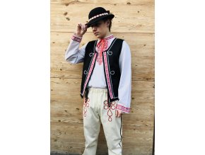 Pánsky folklórny komplet MARCEL s vestou (smotanové NOHAVICE)