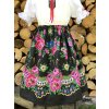 Dámsky folklórny komplet kvety na čiernej