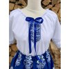 Dámska folklórna blúzka Zuzka (v modrom)