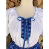 Dámska folklórna blúzka Čičmany modré