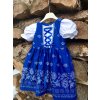 Detské folklórne šaty Johanka v modrom