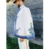 Folklórny kabát (halena) v modrom zdobení