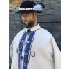 Folklórny kabát (halena) v modrom zdobení