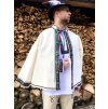 Folklórny kabát (halena) v zeleno-čiernom zdobení