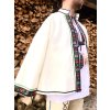 Folklórny kabát (halena) v zeleno-čiernom zdobení
