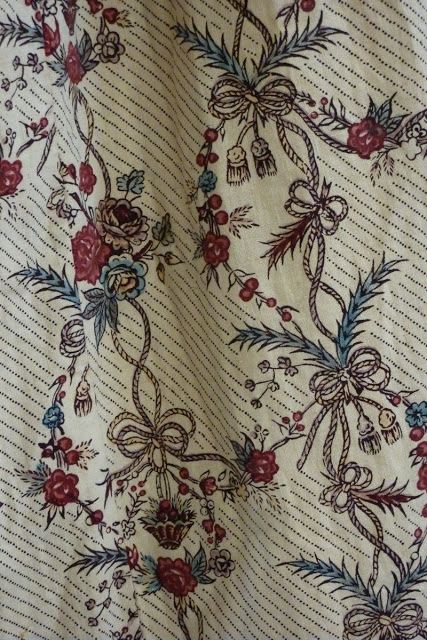 Chintz - detail šatů 1780