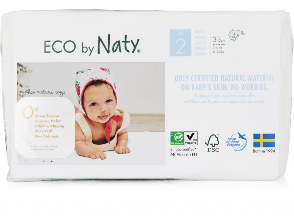 Naty Nature Babycare Mini 2 3-6 kg 33 ks