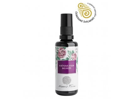 Nobilis Tilia Květová voda růžová fialové sklo BIO 50 ml