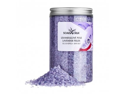 Soaphoria Přírodní sůl do koupele Levandulové pole 500 g
