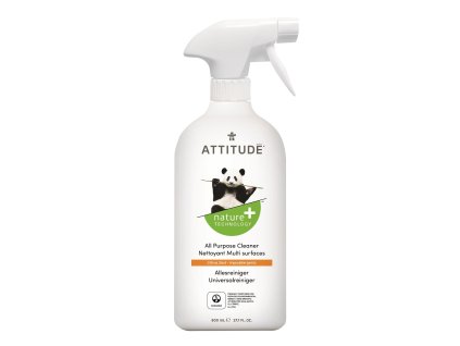 Attitude Univerzální čistič s vůní citronové kůry s rozprašovačem 800 ml