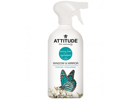 Attitude Čistič na sklo a zrcadla s vůní citronové kůry s rozprašovačem 800 ml