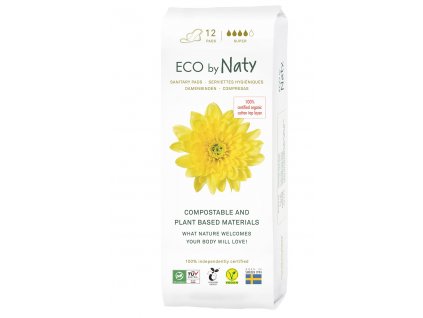 Eco by Naty Dámské ECO vložky Super s křidélky 12 ks
