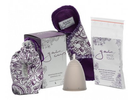 Gaia Cup Menstruační kalíšek vel. L + slipova vložka + Magic Touch 50g