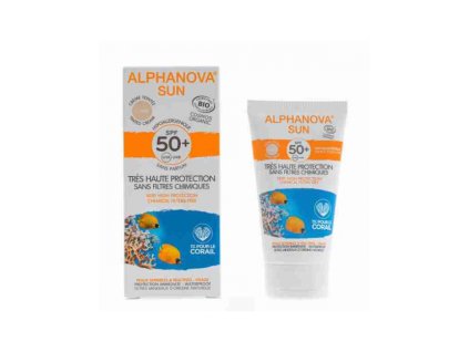 Alphanova SUN Opalovací krém na obličej tónovací hypoalergenní SPF 50 50g BIO