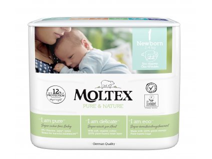 Moltex Pure & Nature Dětské pleny Newborn 2-4 kg 22 ks