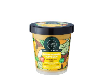 Organic Shop Body Desserts Antioxidační tělový peeling Mangový cukrový sorbet 450 ml