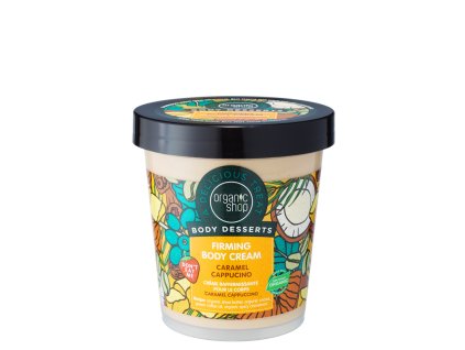 Organic Shop Body Desserts Zpevňující tělový krém Karamelové cappucino 450 ml