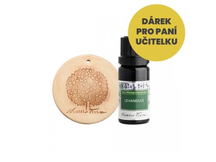 Dárek pro paní učitelku Set Nobilis Éterický olej levandule a keramická destička