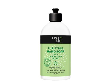 Organic Shop Tekuté mýdlo na ruce s antibakteriálními účinky 500 ml