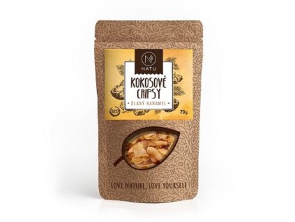 Natu Kokosové chipsy slaný karamel Bio 70 g