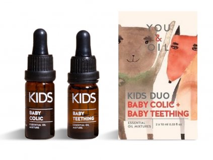 You & Oil Výhodná sada Aromaterapie pro miminka bříško a zoubky 2 x 10 ml