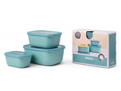 Mepal Set misek Cirqula Rectangular Nordic Green 750 +1500 + 3000 ml