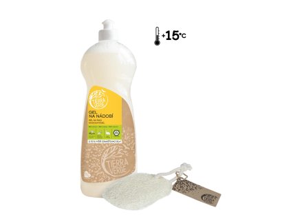 Yellow & Blue Výhodná sada Gel na nádobí BIO citron 1 l + Lufa oválná malá