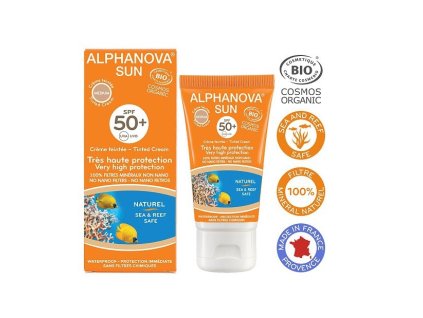 Alphanova SUN Opalovací krém na obličej tónovací Medium SPF 50 50 g BIO