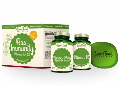 GreenFood Výhodná sada Immunity + Pillbox