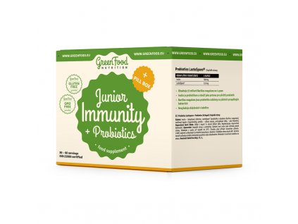 GreenFood Výhodná Sada Junior Immunity & Probiotics + dárek Pill Box