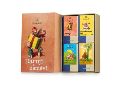 Sonnentor Dárková kazeta čajů Daruji ti úsměv