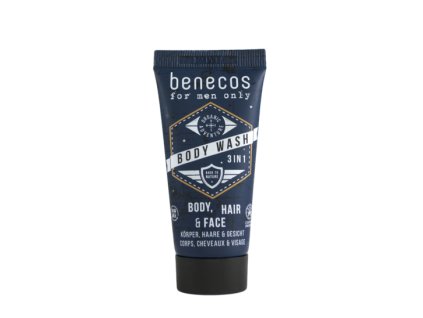 benecos Sprchový gel pro muže 3v1 30ml BIO, VEG