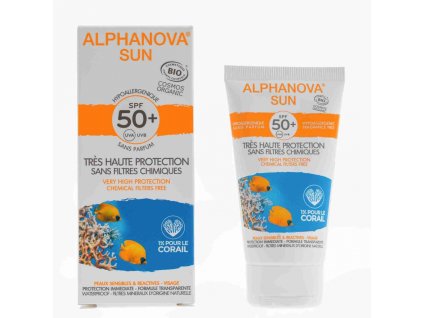 Alphanova SUN Opalovací krém na obličej hypoalergenní SPF 50 50g BIO