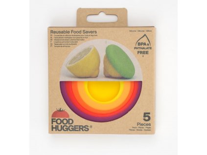 Food Huggers Sada silikonových krytů na ovoce a zeleninu Oranžová 5 ks