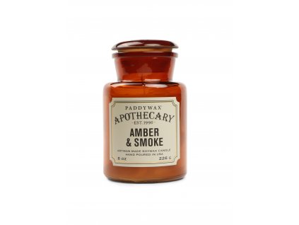 Paddywax Přírodní vonná svíčka Apothecary Amber & Smoke 226 g