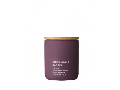 Vila Hermanos Přírodní vonná svíčka Concrete Cinnamon & Cassis 120 g