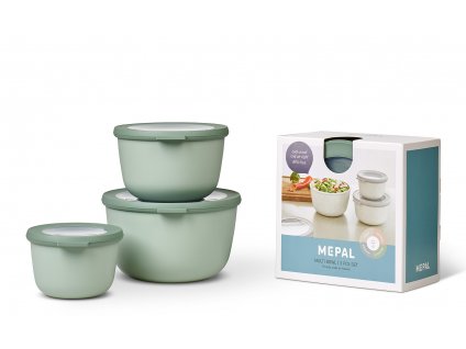 Mepal Set 3 ks misek Cirqula Nordic Sage 500+1000+2000 ml