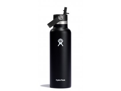 Hydro Flask Nerezová termolahev Standard Mouth Straw Cap 21 oz (621 ml) Černá