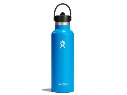 Uprava fotografie Hydro Flask Nerezová termolahev Standard Mouth Straw Cap 21 oz (621 ml) Modrá