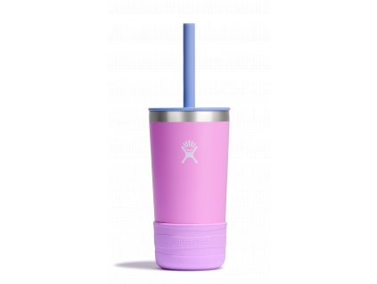 Hydro Flask Nerezový termohrnek s brčkem pro děti 12 oz (354 ml) Růžová